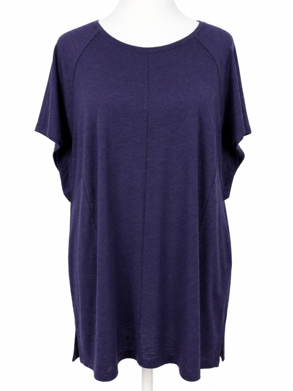 J. Jill NWT 2X Blackberry Tunic Tee Purple Short Sleeve Plus Size Relaxed Fit